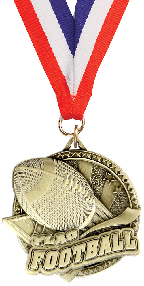 Flag Football Ultra-Impact 3-D Medal