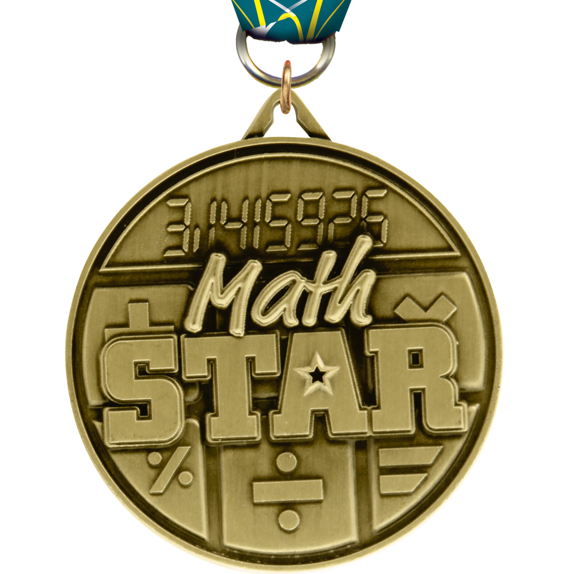 Math Star Ultra-Impact 3-D Medal