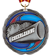 Cheer Epoxy Color Medal - Silver
