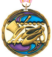 Dance Epoxy Color Medal - Gold