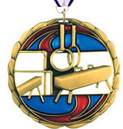 Gymnastics Epoxy Color Medal - Gold