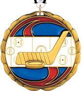 Hockey Epoxy Color Medal - Gold