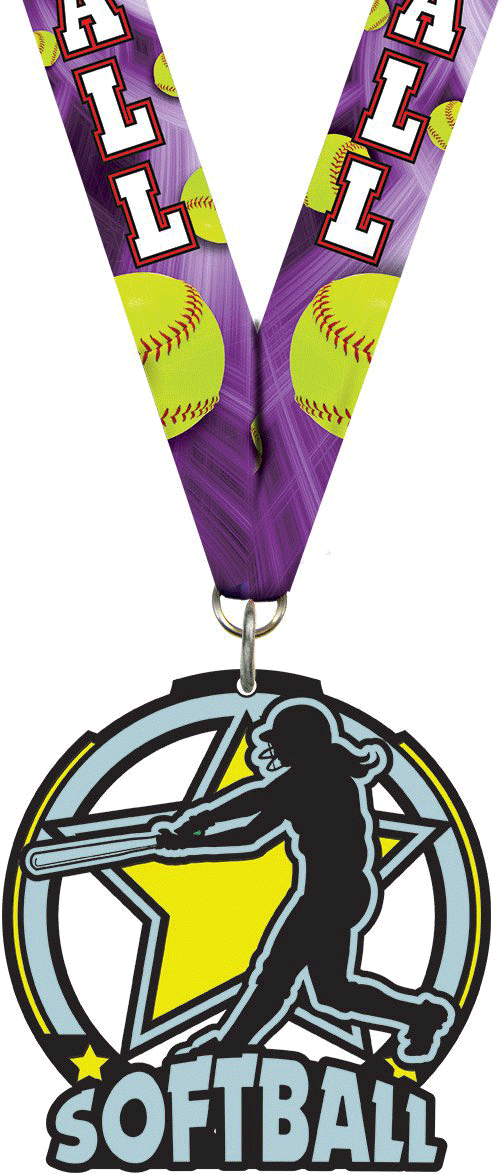 Softball Glow Medal