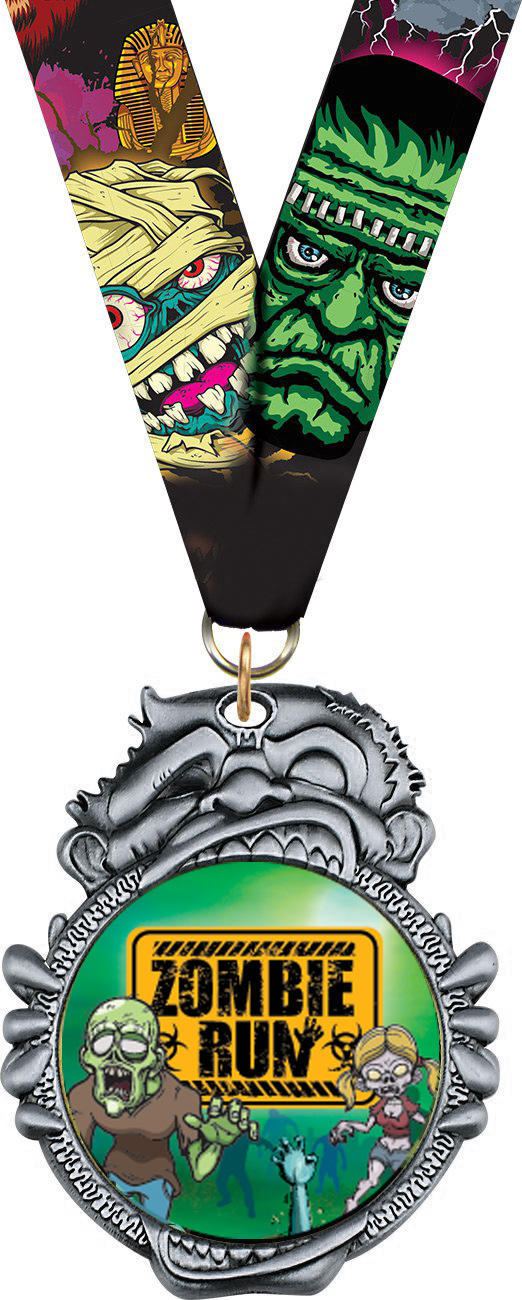 Zombie Insert Medal- Silver