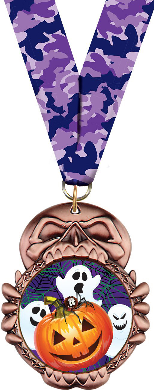 Skull Insert Medal- Bronze