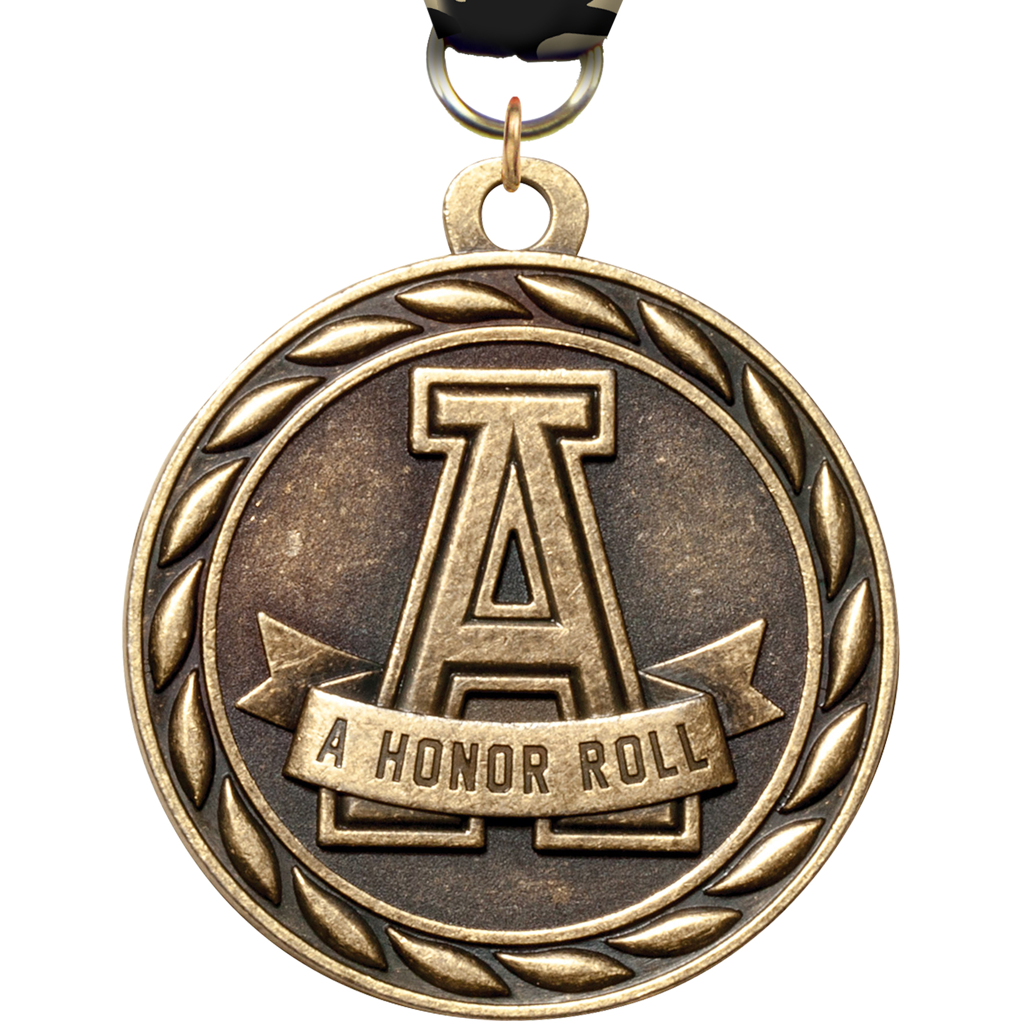 A Honor Roll Scholastic Medal- Gold