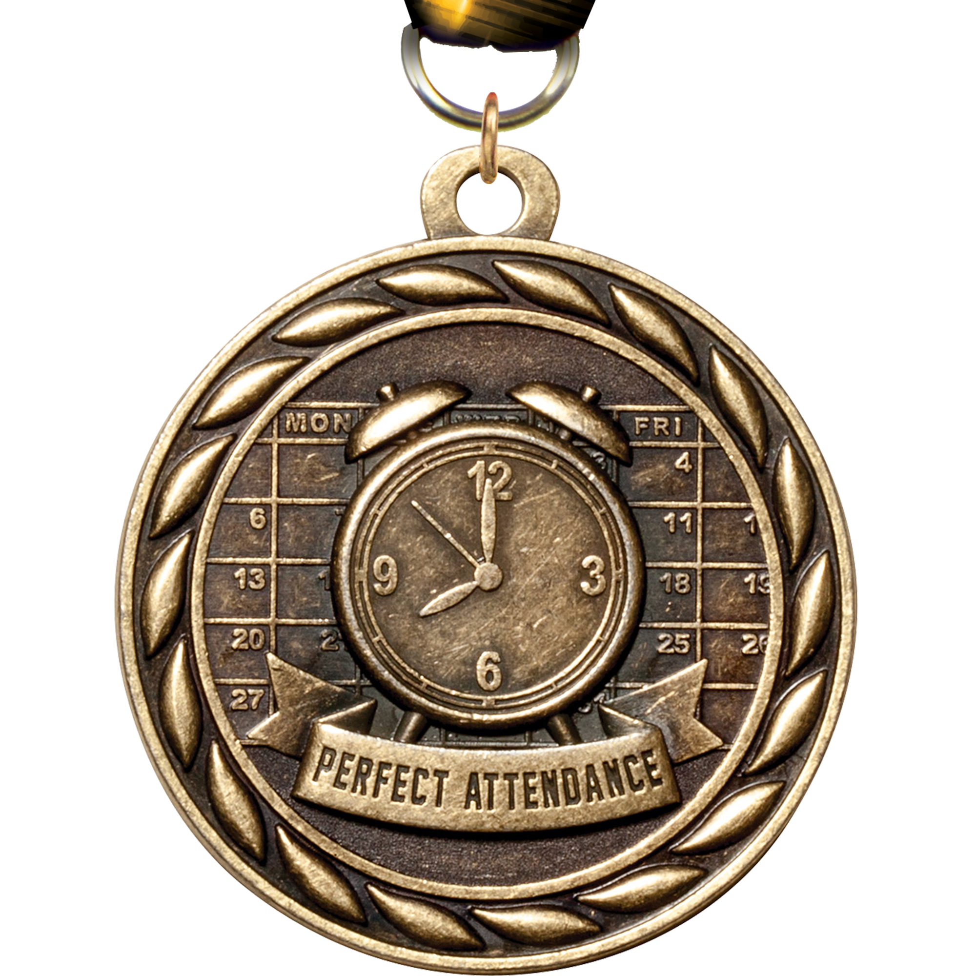 Perfect Attendance  Scholastic Medal- Gold