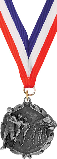 Cross Country Male Wreath Medal- Silver
