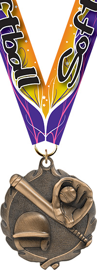 Softball Wreath Medal- Bronze