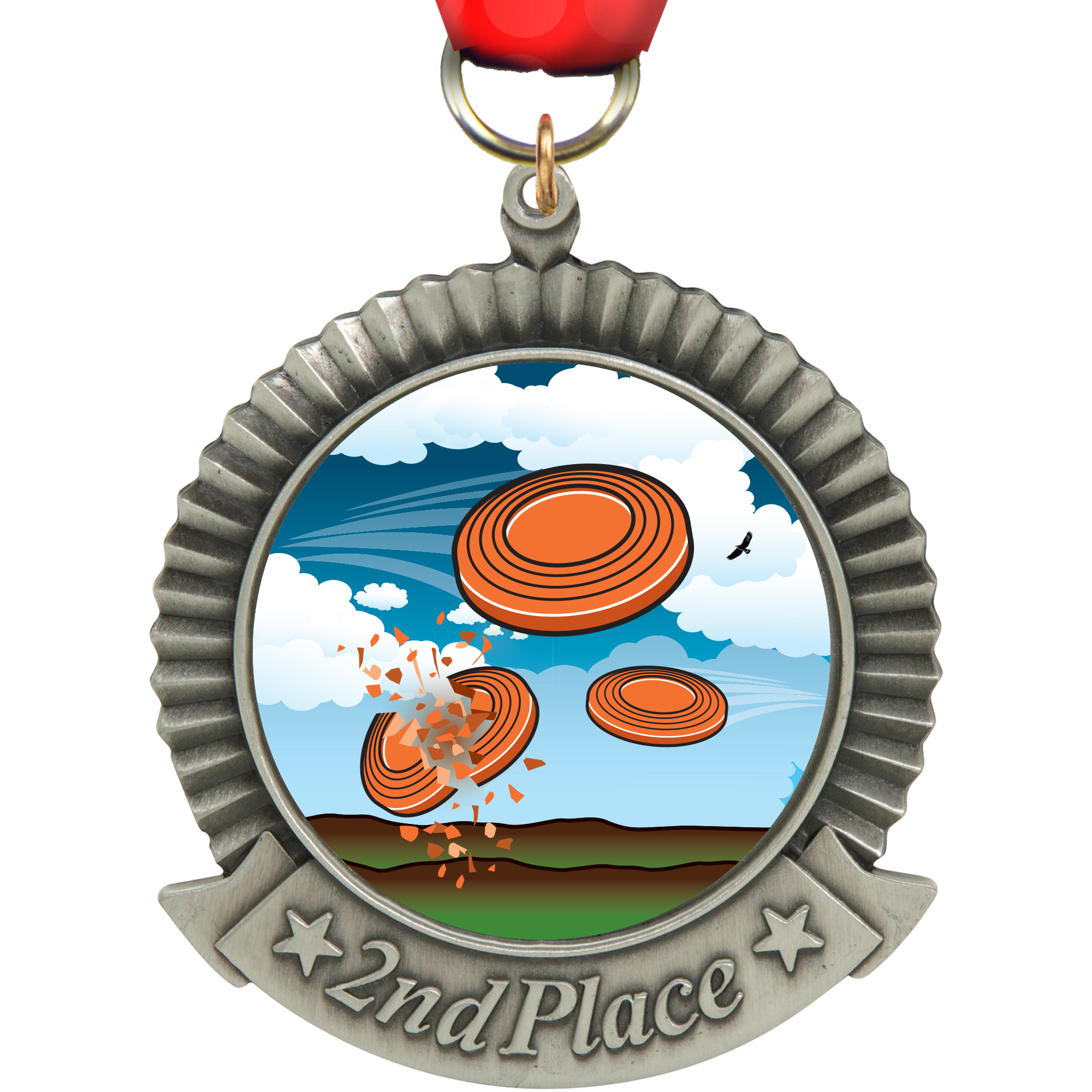 2nd Place Ribbon Frame Insert Medal