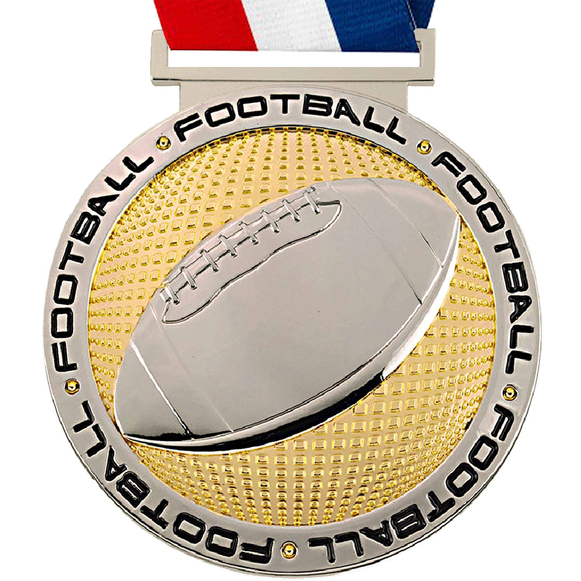 Football Dual Plated Diecast Medal