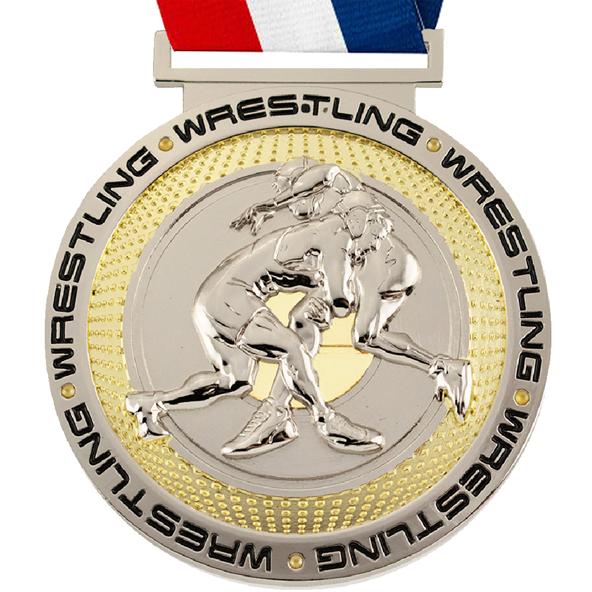 Wrestling Dual Plated Diecast Medal