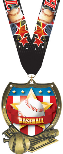 Baseball Shield Insert Medal