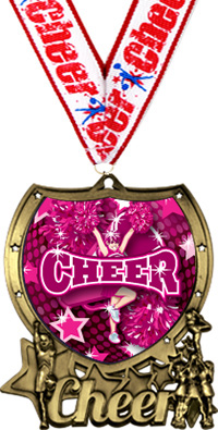 Cheer Shield Insert Medal