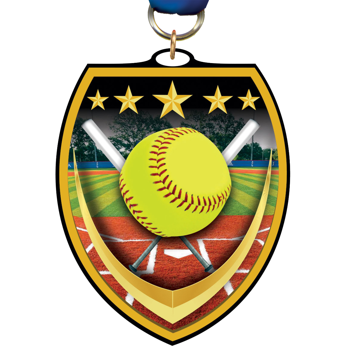 Softball VibraBurst Medal