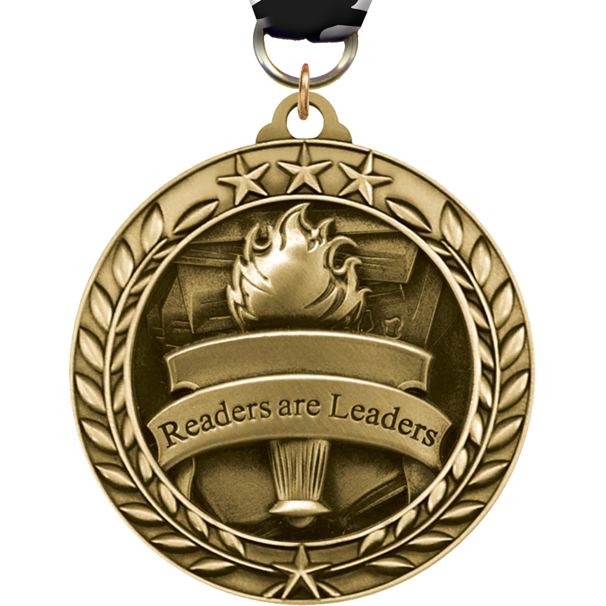 Readers are Leaders 1.75 inch Dimensional Medal