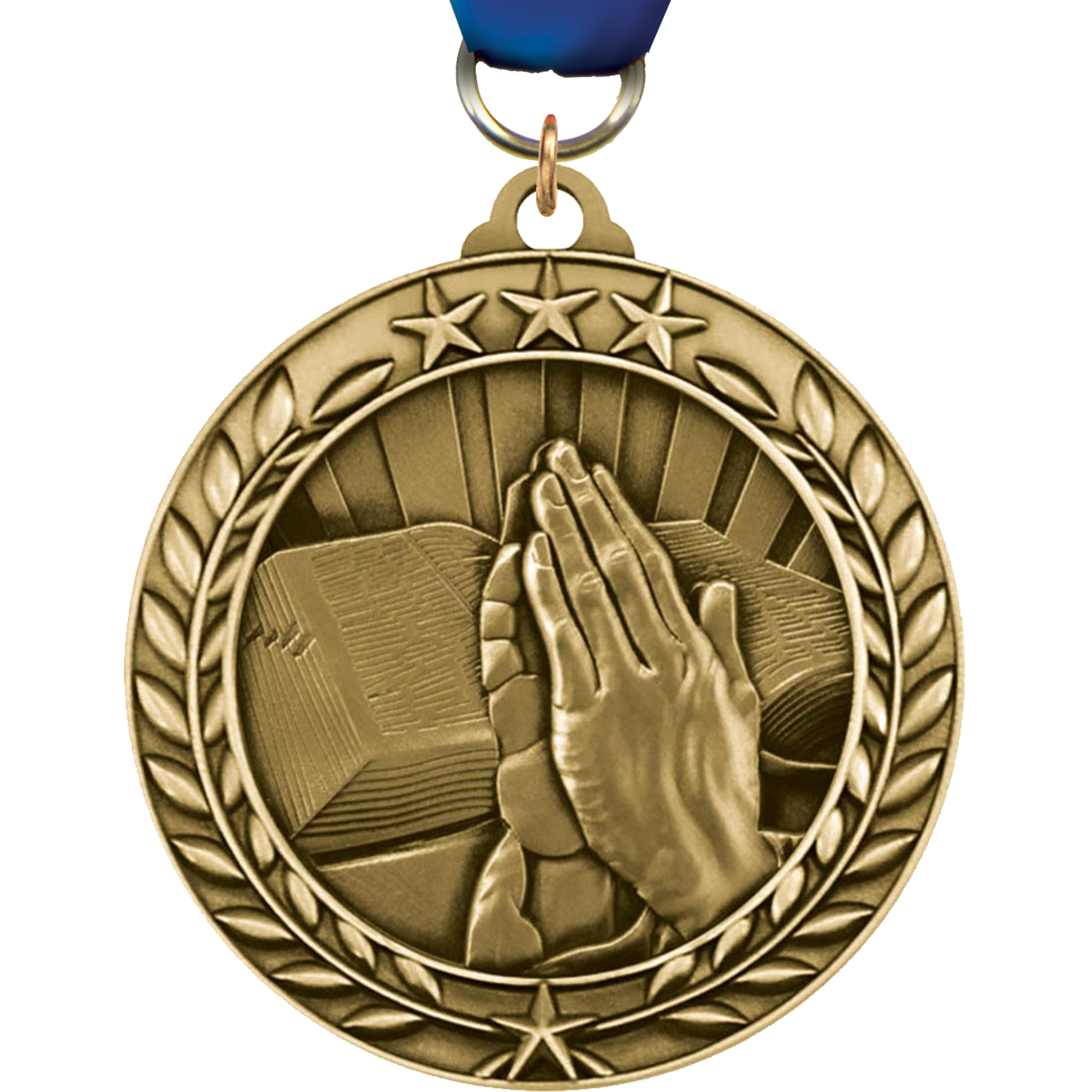 Praying Hands 1.75 inch Dimensional Medal
