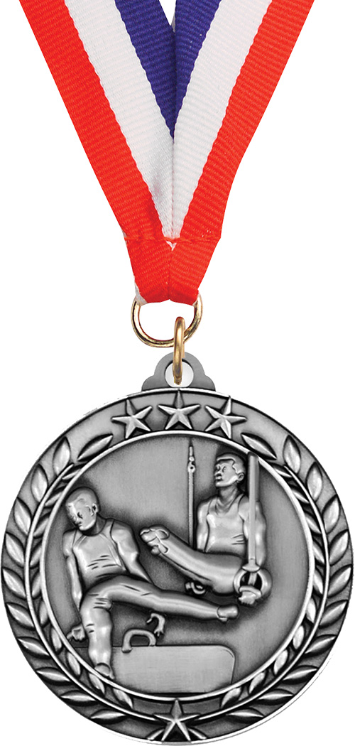 Gymnastics Male Dimensional Medal- Silver