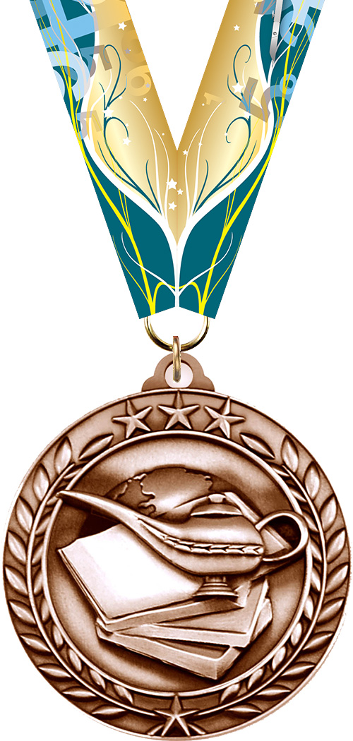 Knowledge Dimensional Medal- Bronze - Trophy Depot