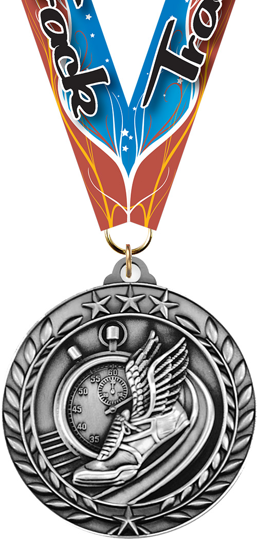 Track Dimensional Medal- Silver