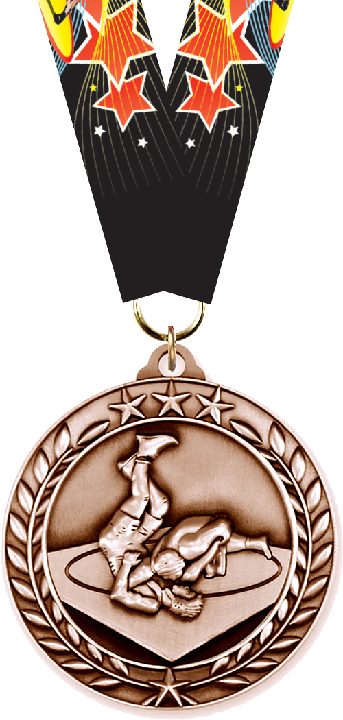 Wrestling Dimensional Medal - Bronze