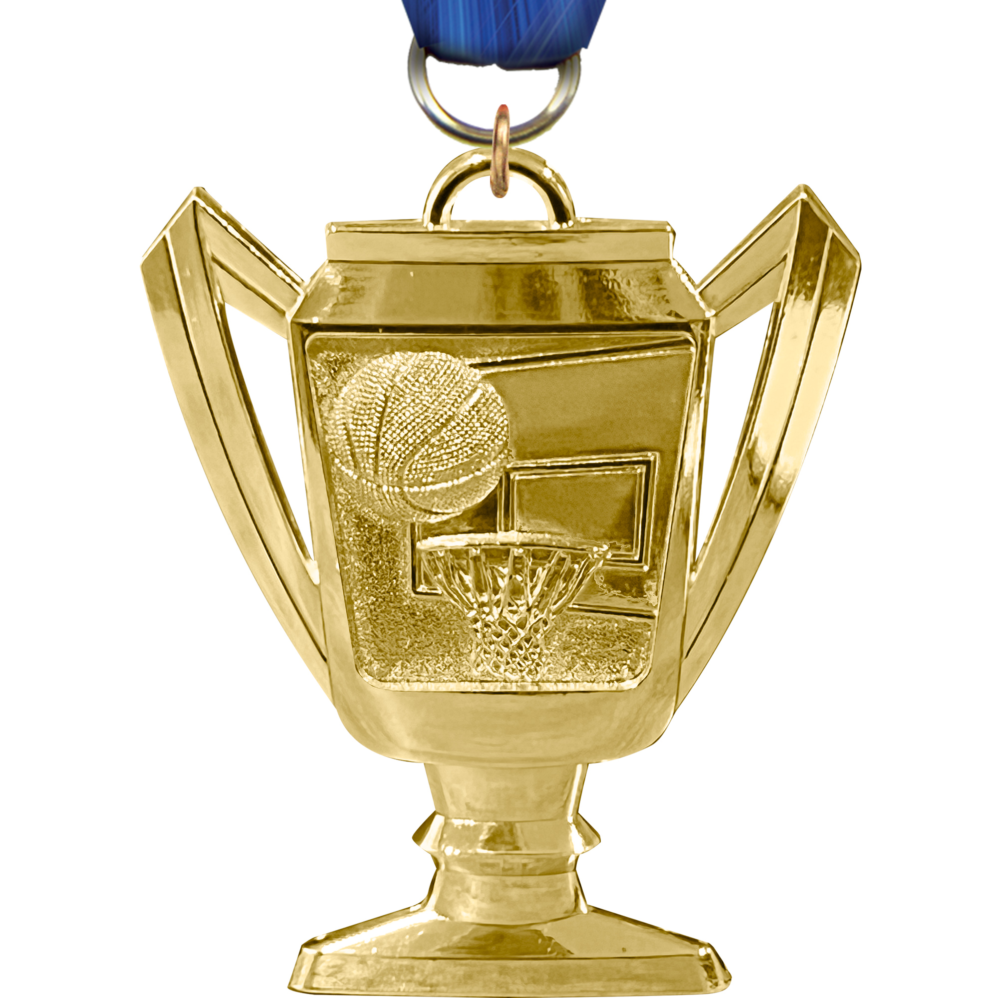 Basketball Bright Gold Trophy Cup Medal