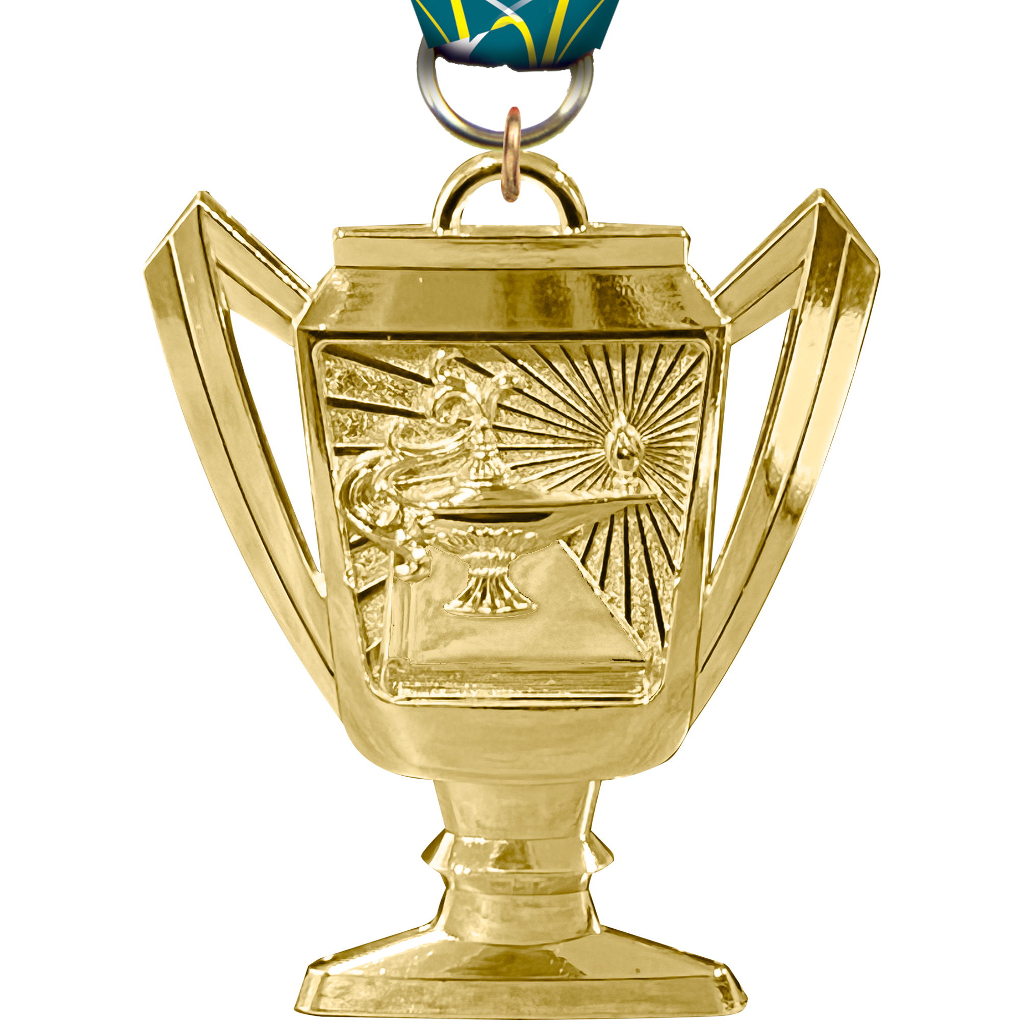Knowledge Bright Gold Trophy Cup Medal