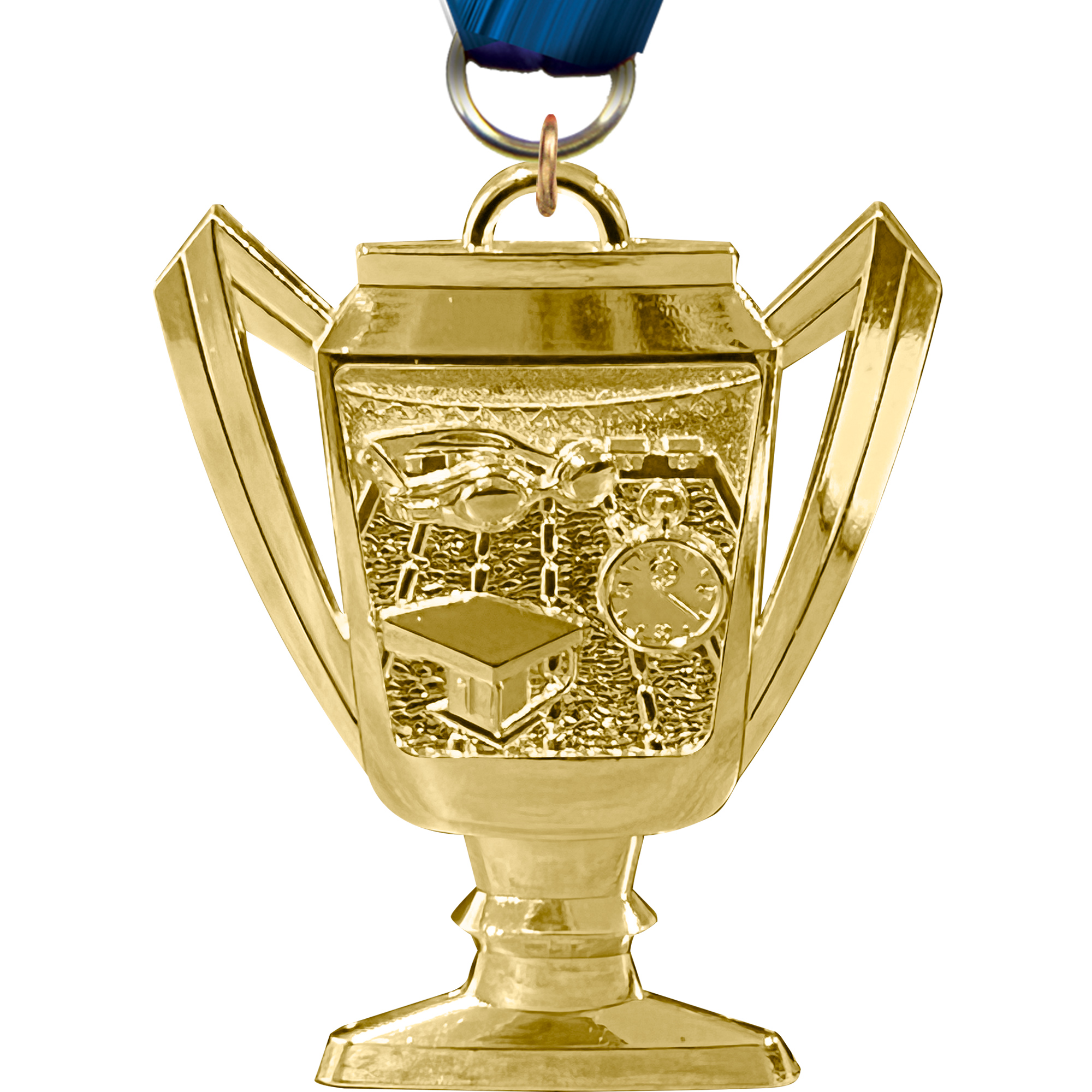 Swimming Bright Gold Trophy Cup Medal