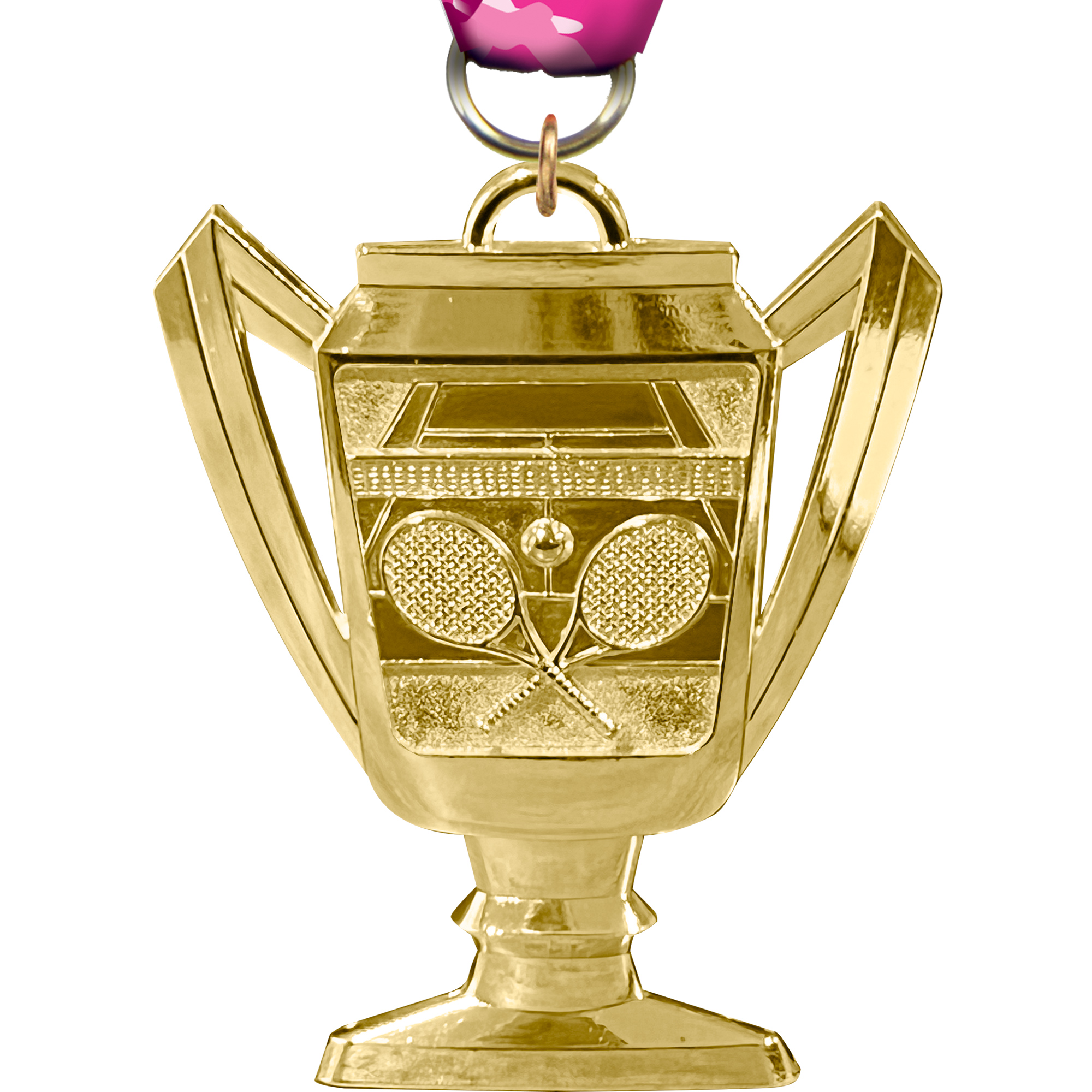 Tennis Bright Gold Trophy Cup Medal