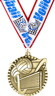 Volleyball Gold Victory Medal