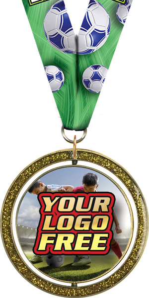 Exclusive Custom Spinning Insert Medal with Glitter Edge