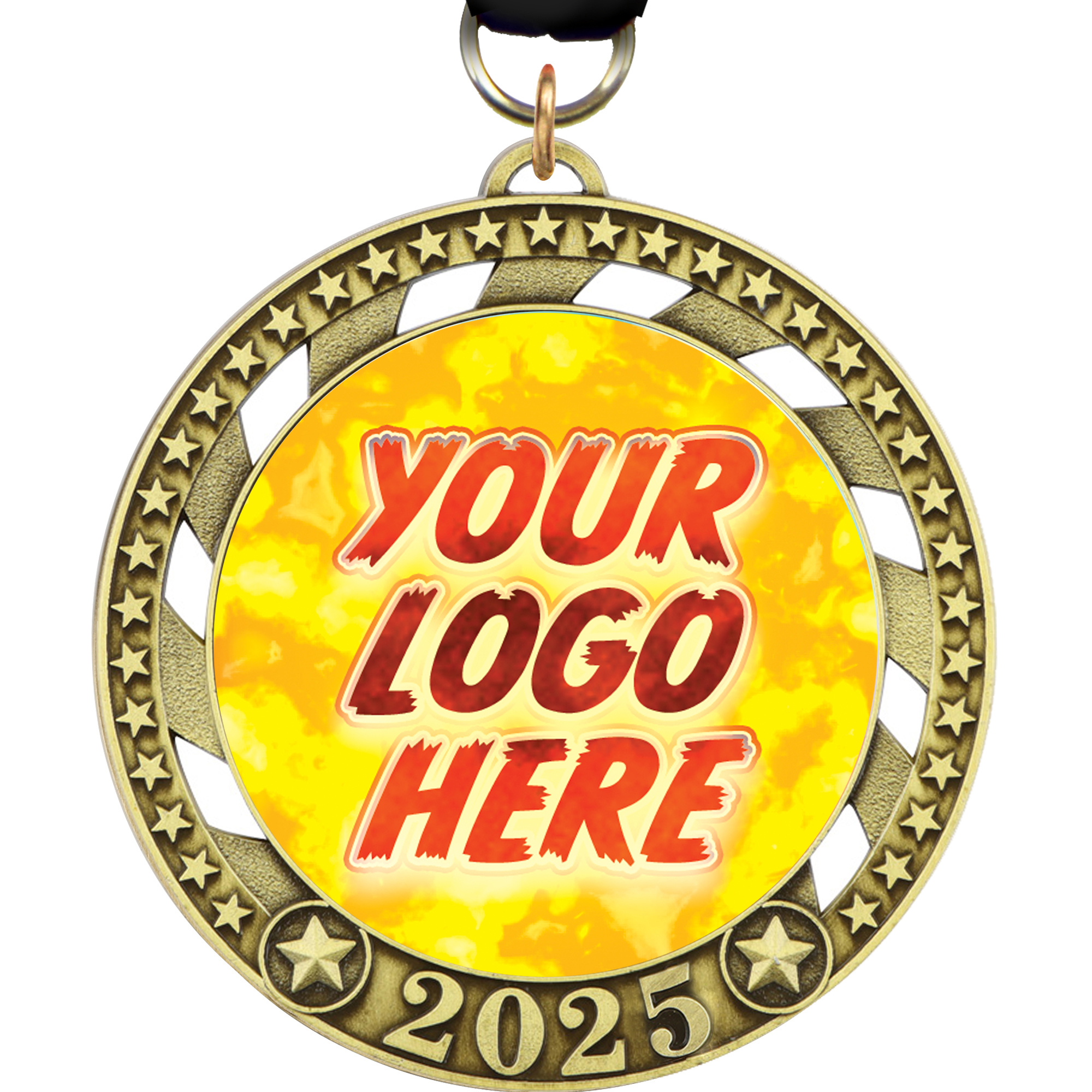 Custom 2025 Star Ray Insert Medal