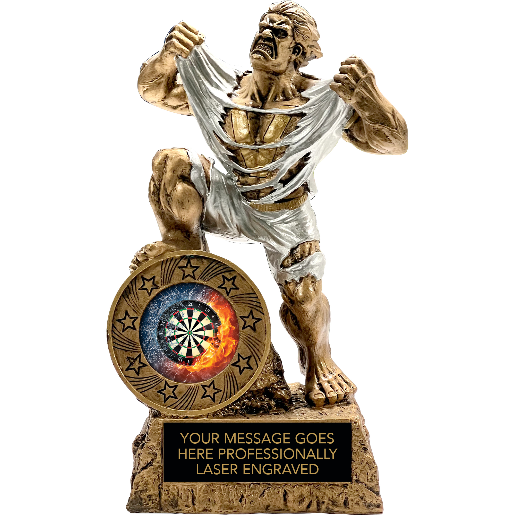 Male Pool Snooker Figure Star Backing Trophy Award 9in FREE Engraving 