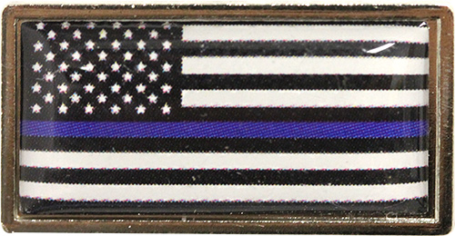 Thin Blue Line American Flag Lapel Pin- 1 inch