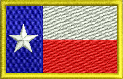 Texas State Flag Iron-On Patch