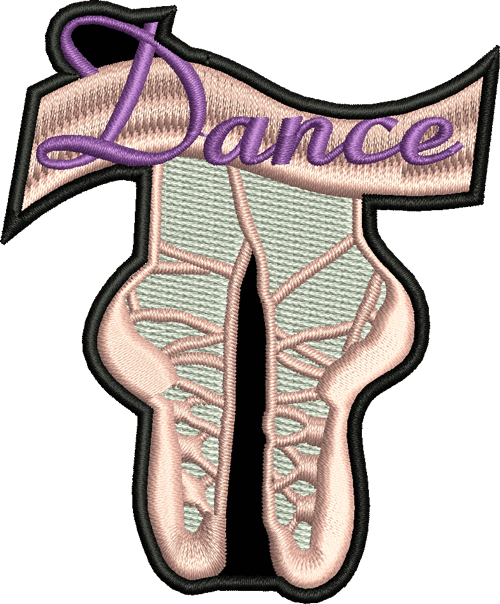 Ballet Slippers Dance Iron-On Patch