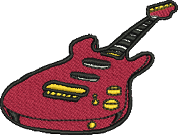 Electric Guitar Iron-On Patch