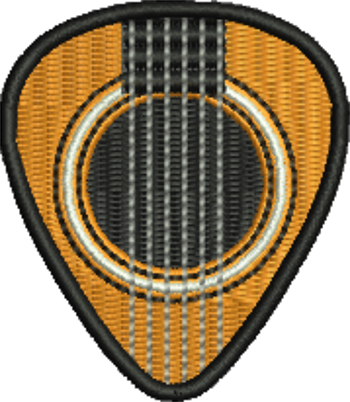 Acoustic Guitar Pick Iron-On Patch