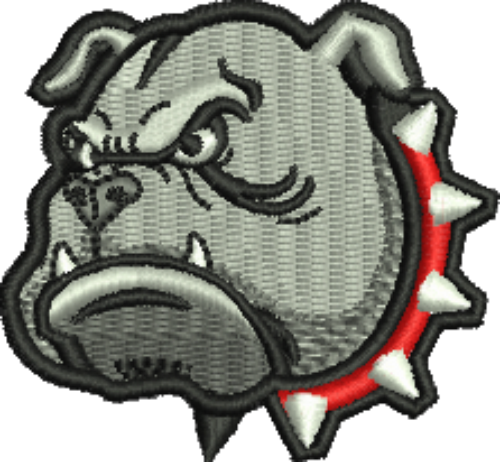 Bulldog Mascot Iron-On Patch