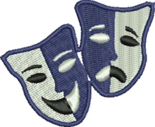 Drama Masks Iron-On Patch