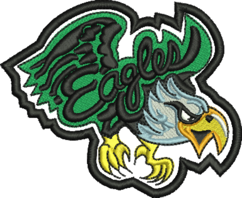 Eagle Mascot Iron-On Patch