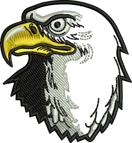Eagle Mascot Iron-On Patch - Trophy Depot