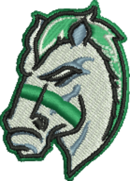 Horse/Mustang Mascot Iron-On Patch