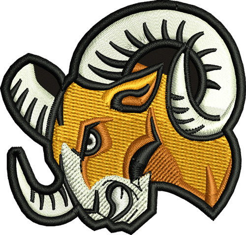Ram Mascot Iron-On Patch