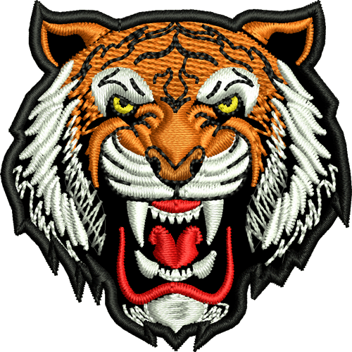 Tiger Mascot Iron-On Patch