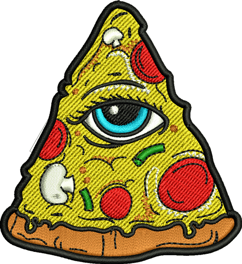 Pizza Illuminati Iron-On Patch