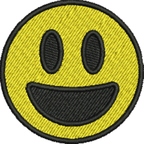 Emoji Big Smile Iron-On Patch