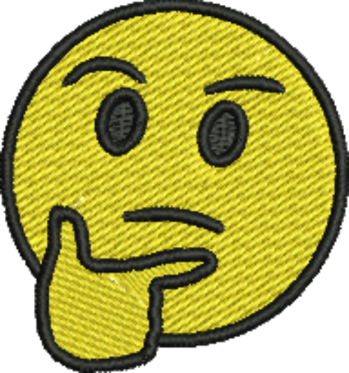 Emoji Thinking Iron-On Patch