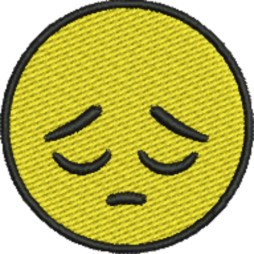 Emoji Sad Iron-On Patch