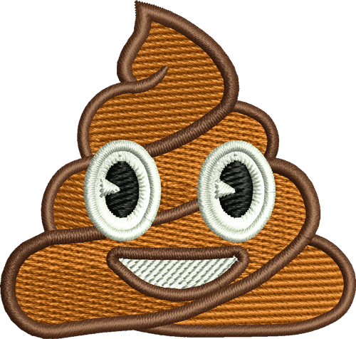 Emoji Poop Iron-On Patch